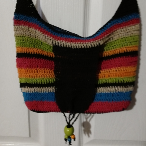 🚜🏩HANDMADE CROCHET BOHO BAG🥀🏡12"×10"x24" STRAP CROSSBODY. ♥️ - Picture 10 of 16